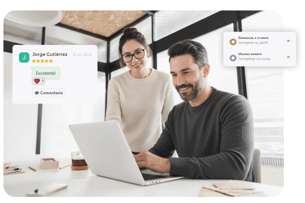 Empleados disfrutando de la plataforma de bienestar corporativo de Mentes Tranquilas Hub