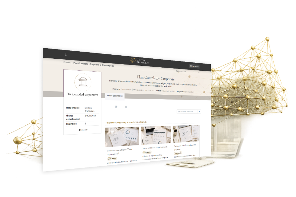 Plataforma de bienestar corporativo estratégico Mentes Tranquilas Hub